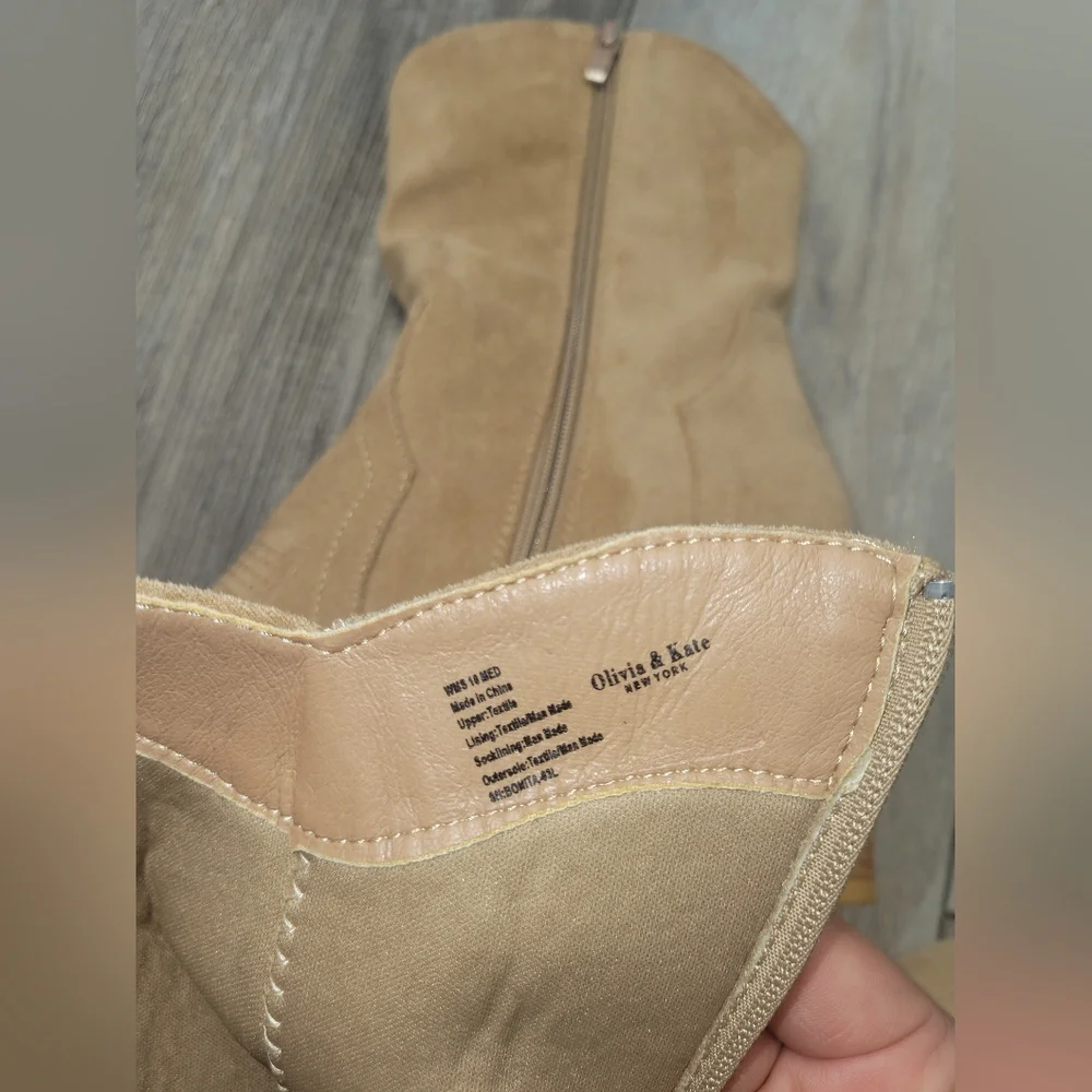 Tan Suede Ankle Boots - Picture 4 of 7